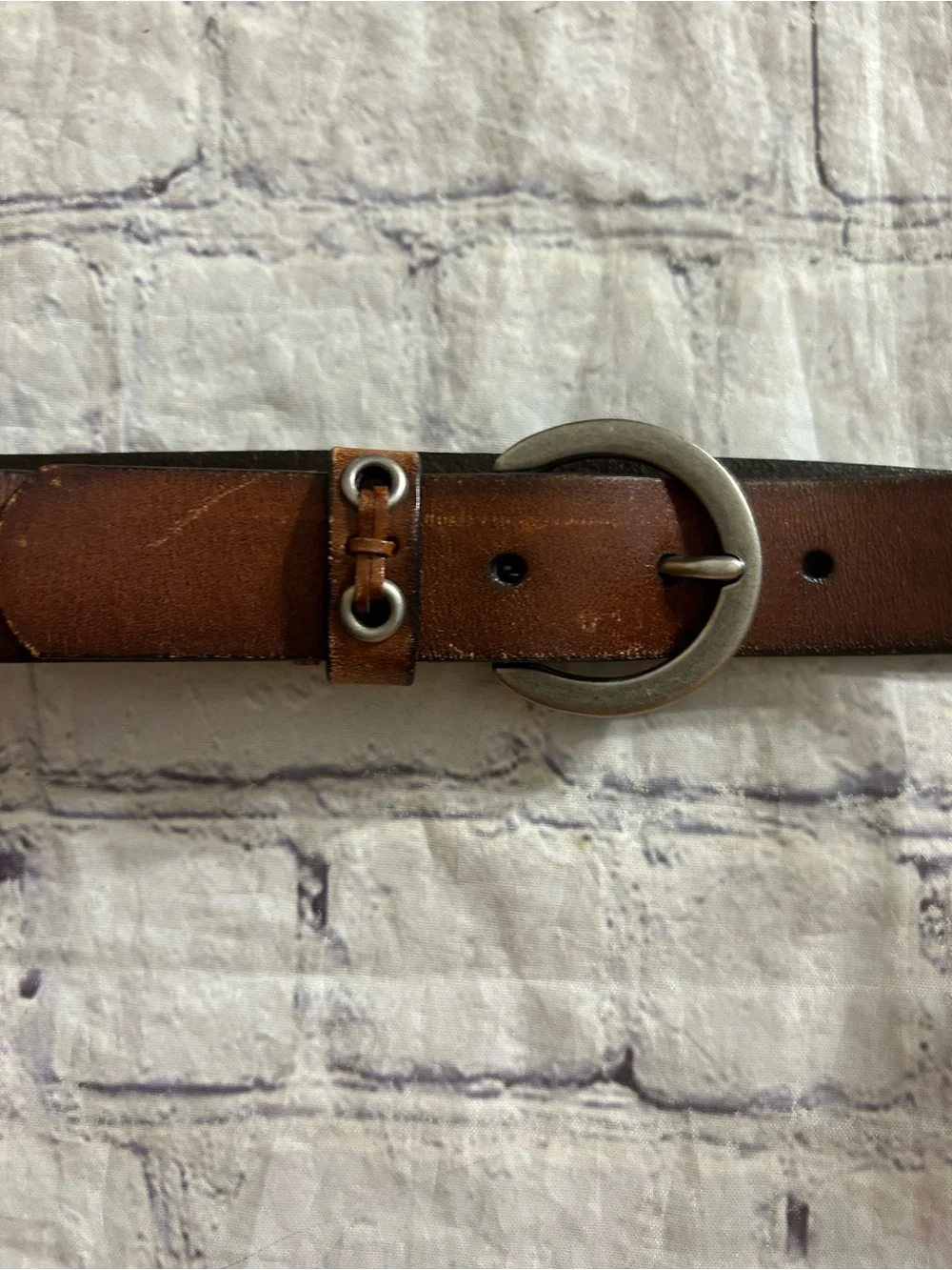 ROLFS VINTAGE BROWN LEATHER BOHEMIAN DETAILS ON BAND WOMEN’S BELT SIZE MEDIUM